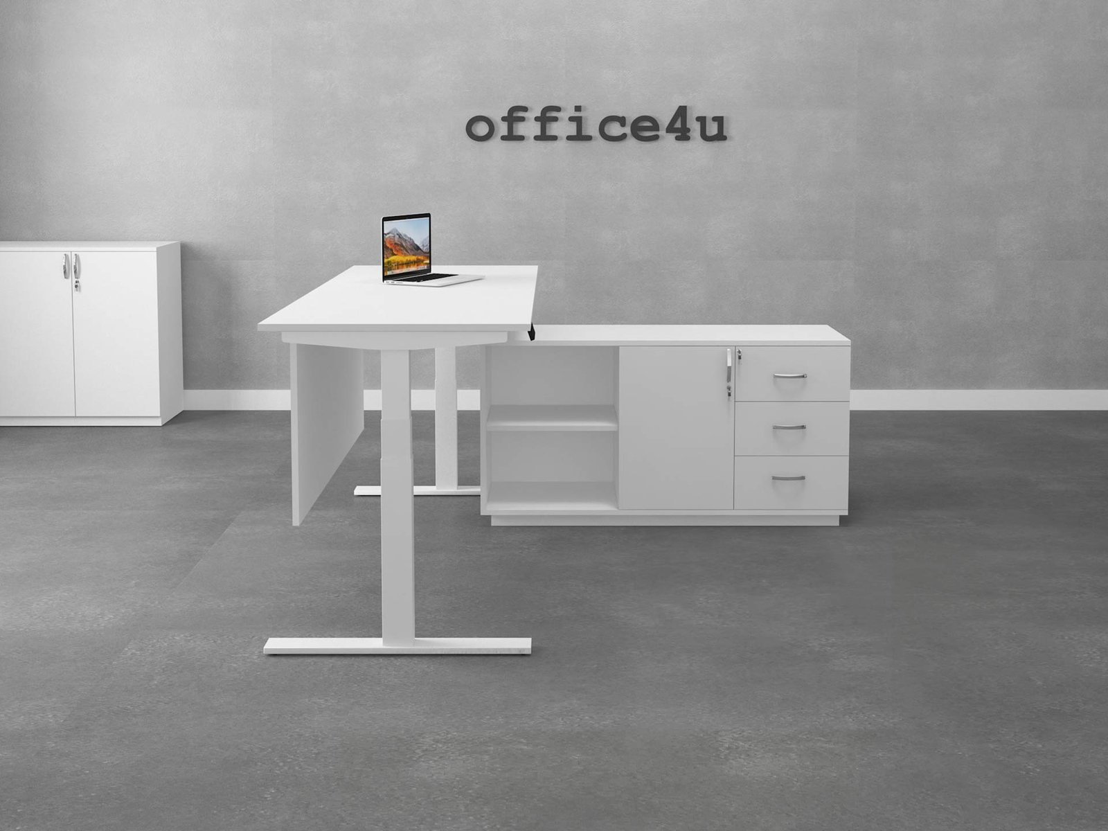 Jazz series Electric Height Adjustable Desk 7 White-Lshape-Electric-Height-Adjustable-Desk