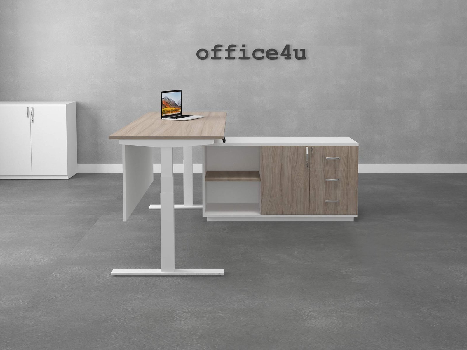 Jazz series Electric Height Adjustable Desk 5 Wooden-Lshape-Electric-Height-Adjustable-Desk