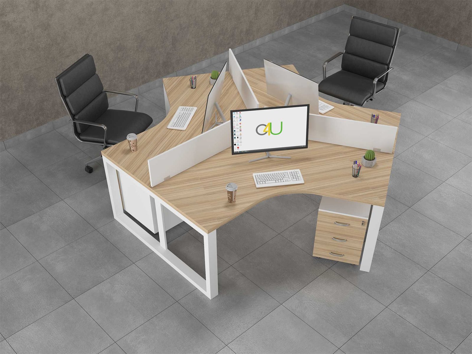Amanda 3 Person Face-to-Face Workstation (triangle-Shape) 1 Amanda-3-Person-Face-to-Face-Workstation-01