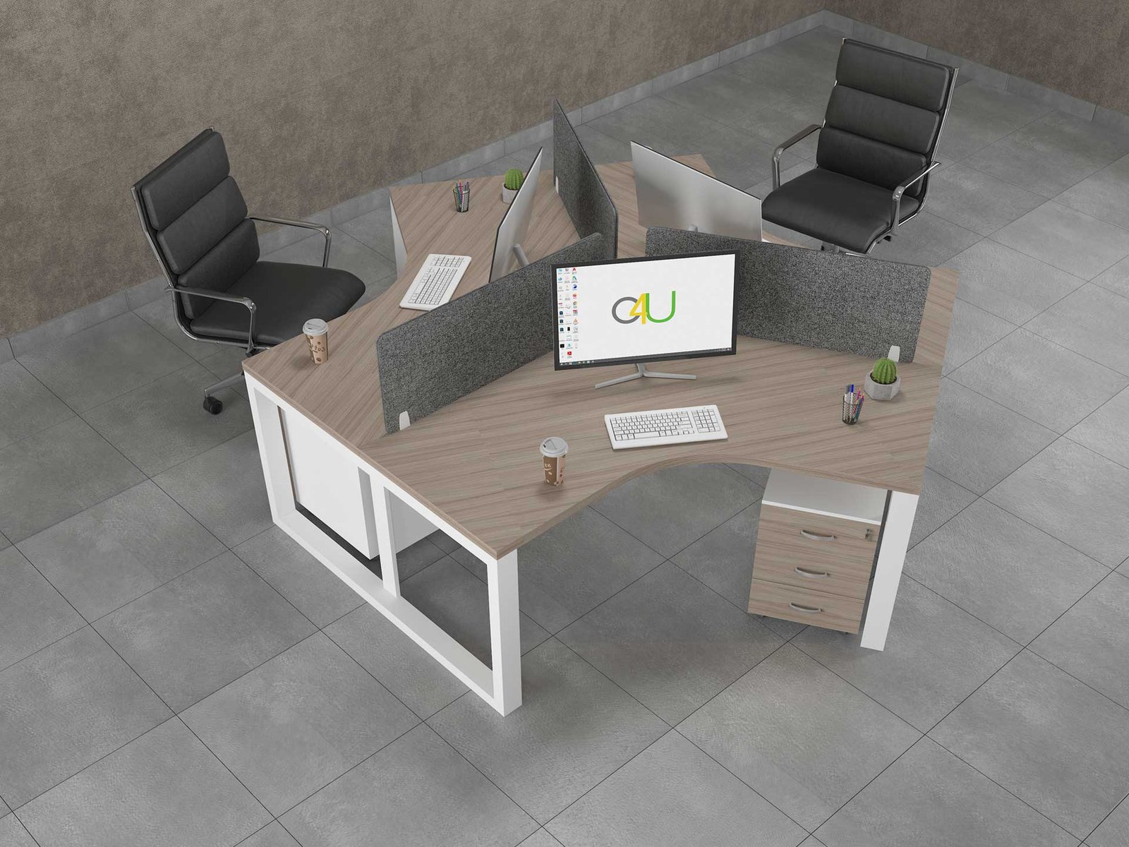 Amanda 3 Person Face-to-Face Workstation (triangle-Shape) 2 Amanda-3-Person-Face-to-Face-Workstation-02