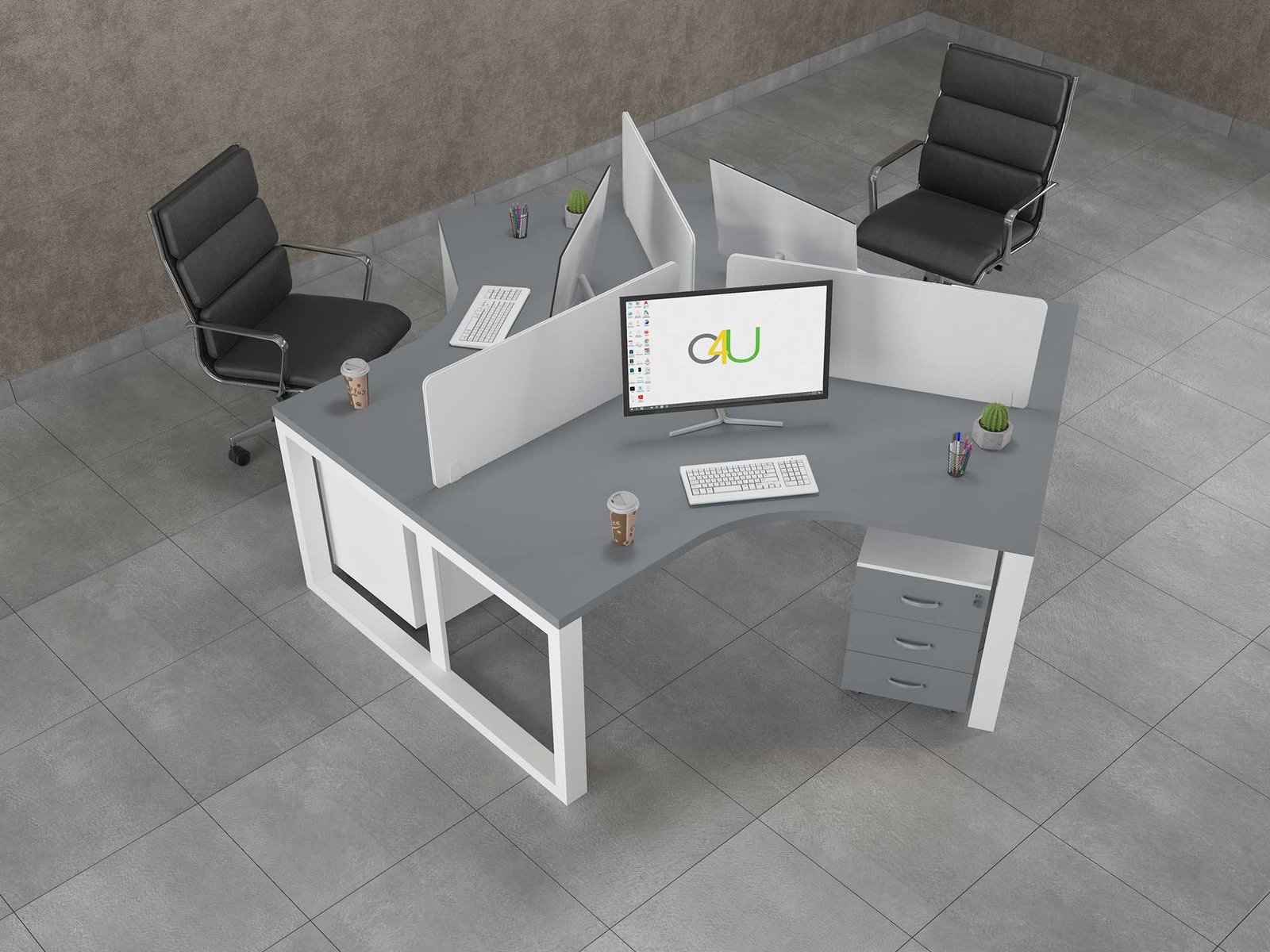 Amanda 3 Person Face-to-Face Workstation (triangle-Shape) 4 Amanda-3-Person-Face-to-Face-Workstation-03