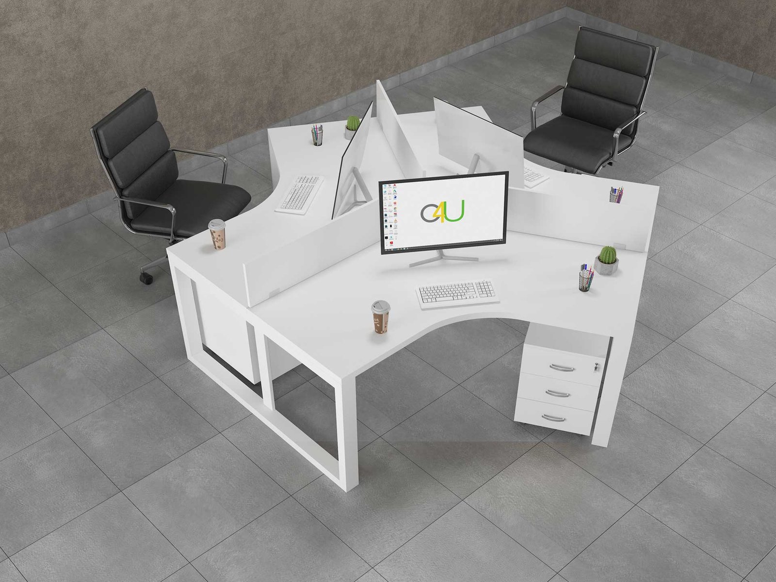 Amanda 3 Person Face-to-Face Workstation (triangle-Shape) 3 Amanda-3-Person-Face-to-Face-Workstation-b1