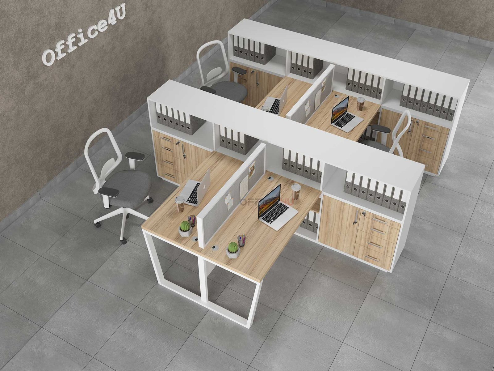 Amanda Series 2 Person Face to Face Workstation(with side cabinet) 1 Amanda-Series-2-Person-Face-to-Face-Workstation-01