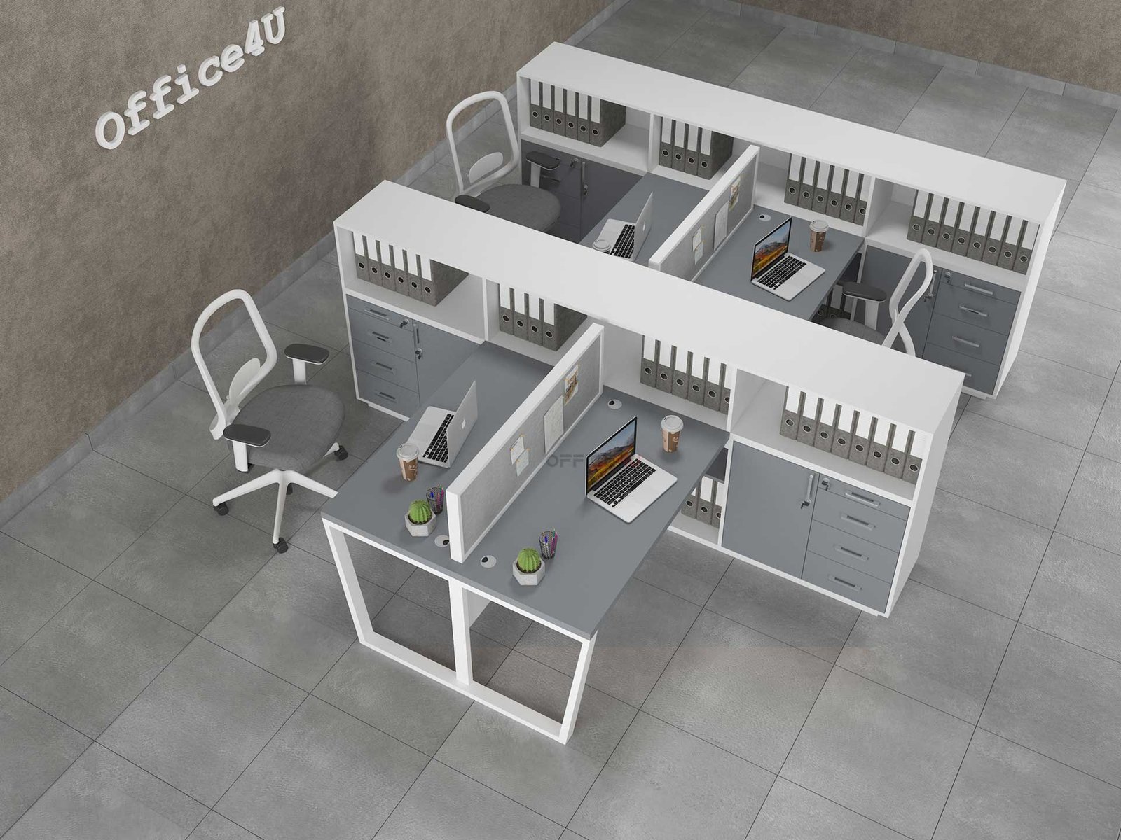 Amanda Series 2 Person Face to Face Workstation(with side cabinet) 3 Amanda-Series-2-Person-Face-to-Face-Workstation-03