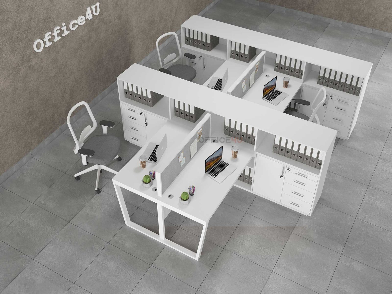 Amanda Series 2 Person Face to Face Workstation(with side cabinet) 4 Amanda-Series-2-Person-Face-to-Face-Workstation-b1