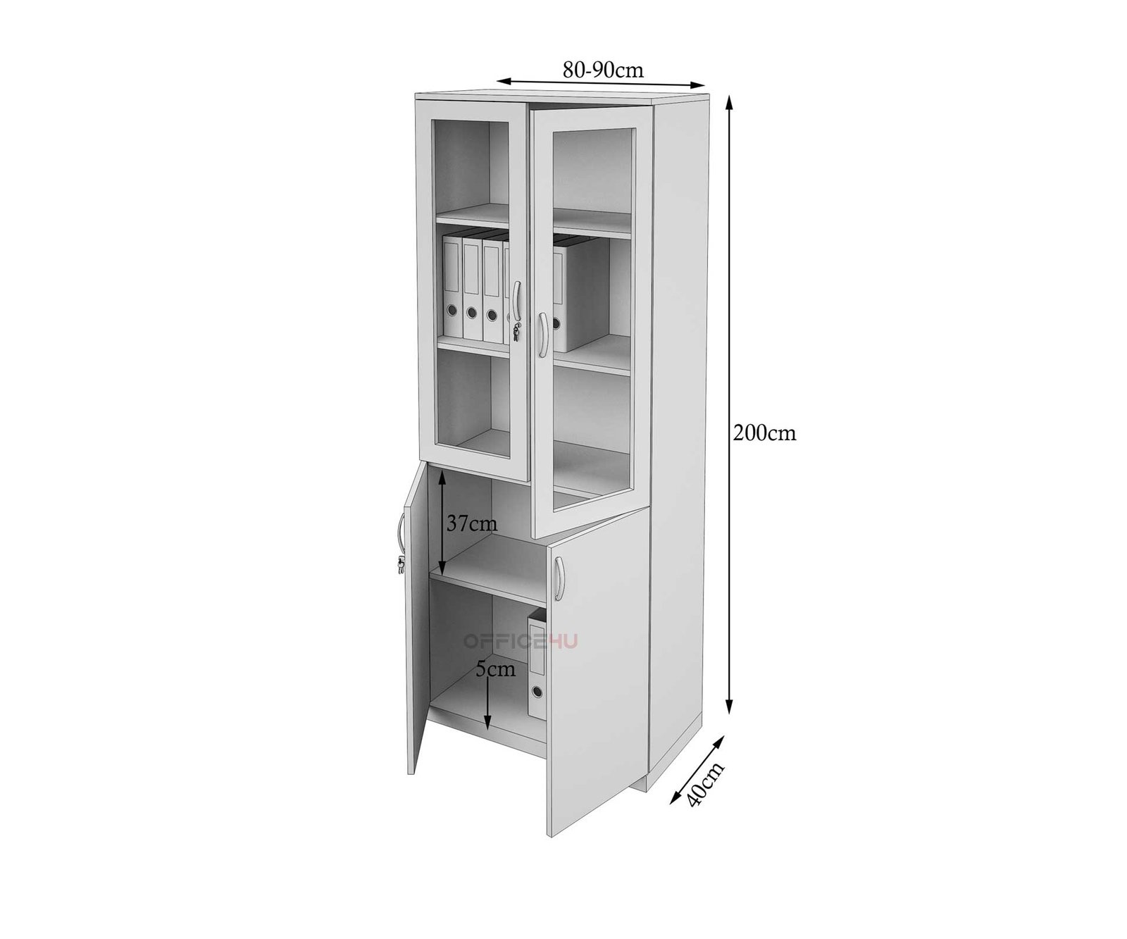Mossis series Full Height 2D Glass Cabinet 7 Mossis-series-Full-height-2D-glass-cabinet-Dimsnions