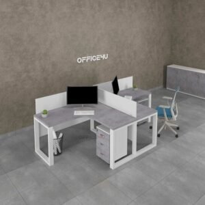 Amer Series 2 Cluster L-Shape Workstation Desk