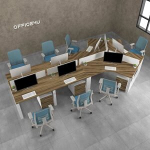 Amer Series 7 Person Workstation Desk