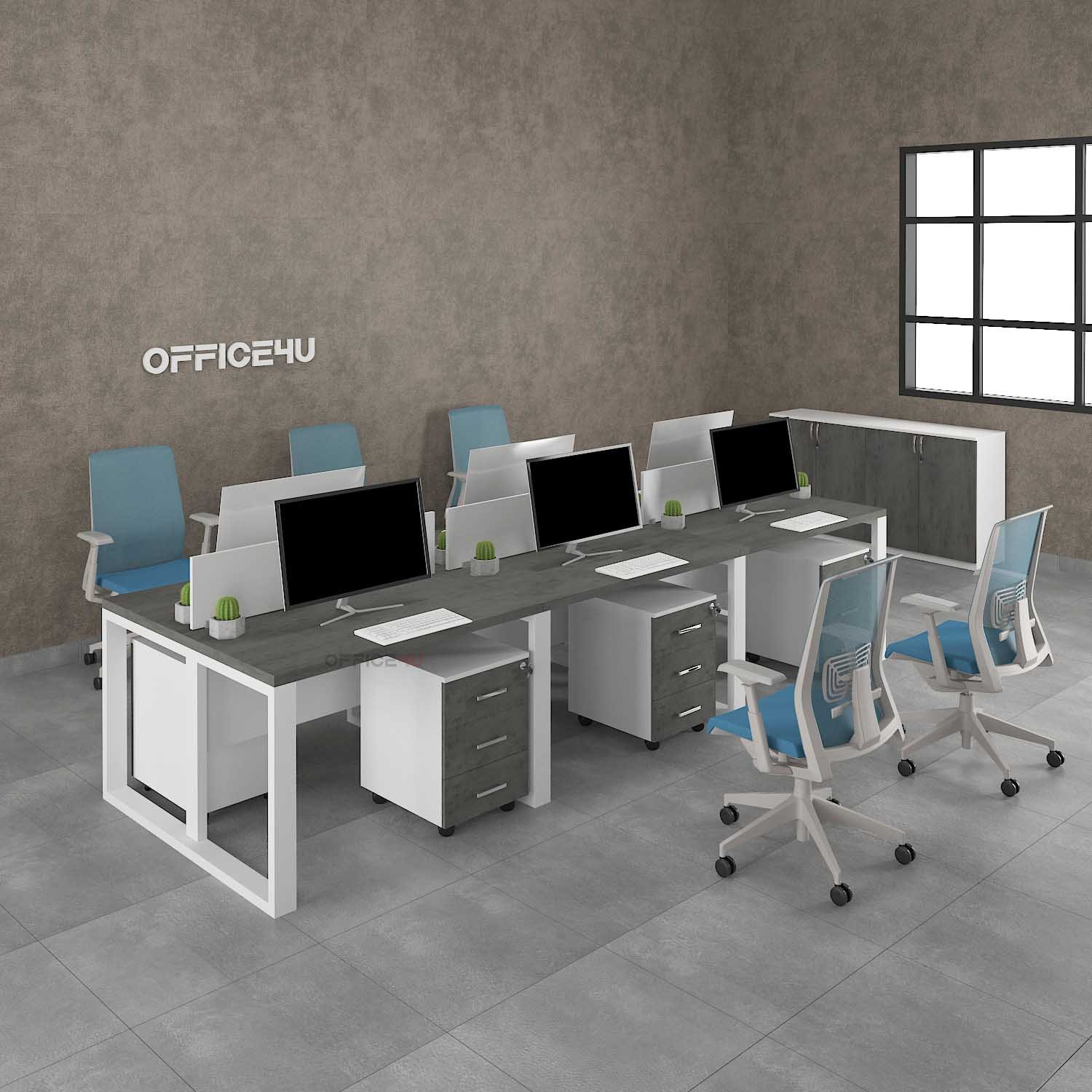 Amer Series 6 Cluster Workstation Desk 1 workstation-furniture