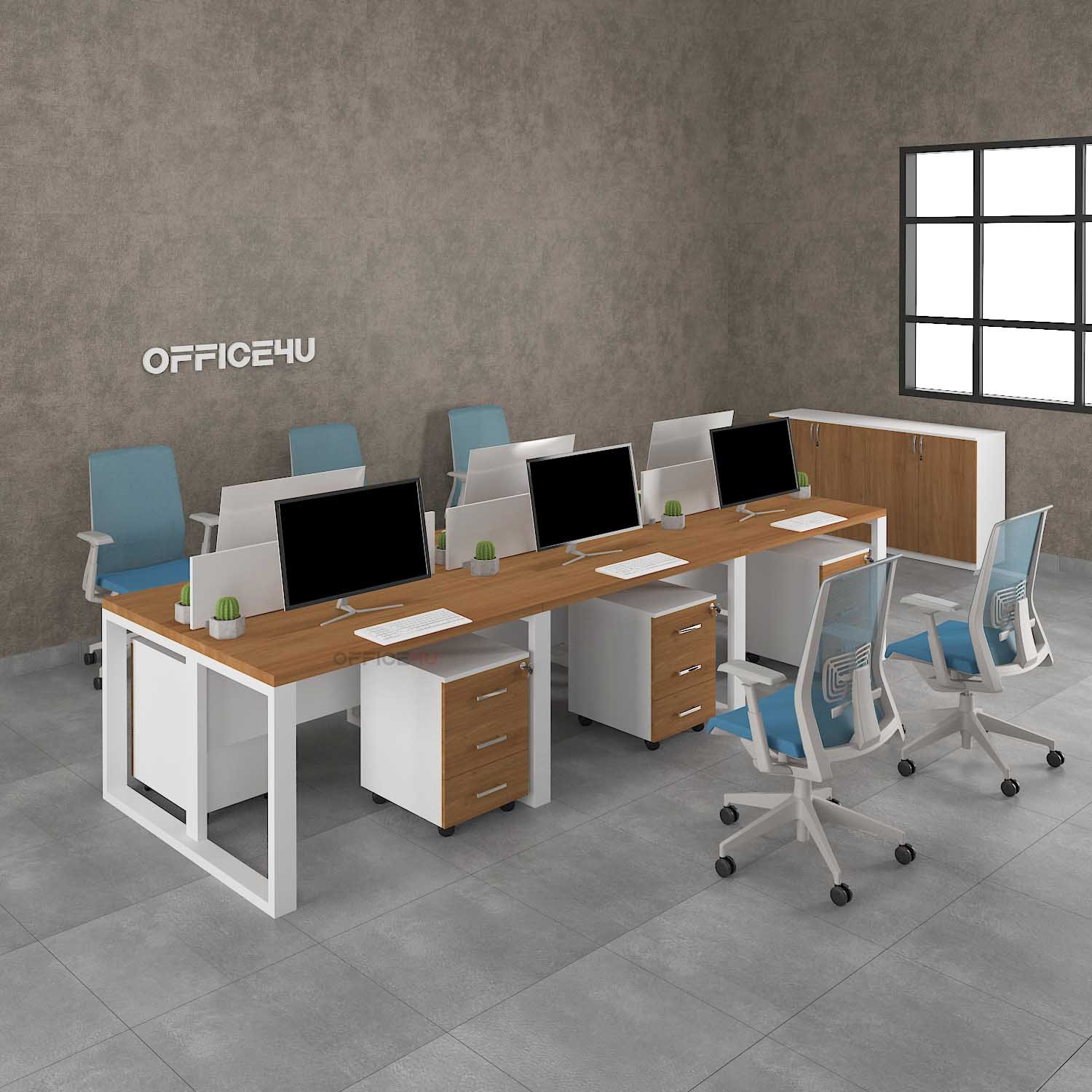 Amer Series 6 Cluster Workstation Desk 2 workstation-table