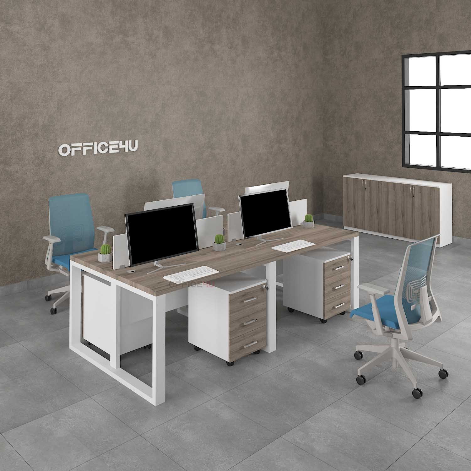 Amer Series 4 Cluster Workstation Desk 2 4-person-workstation-desk