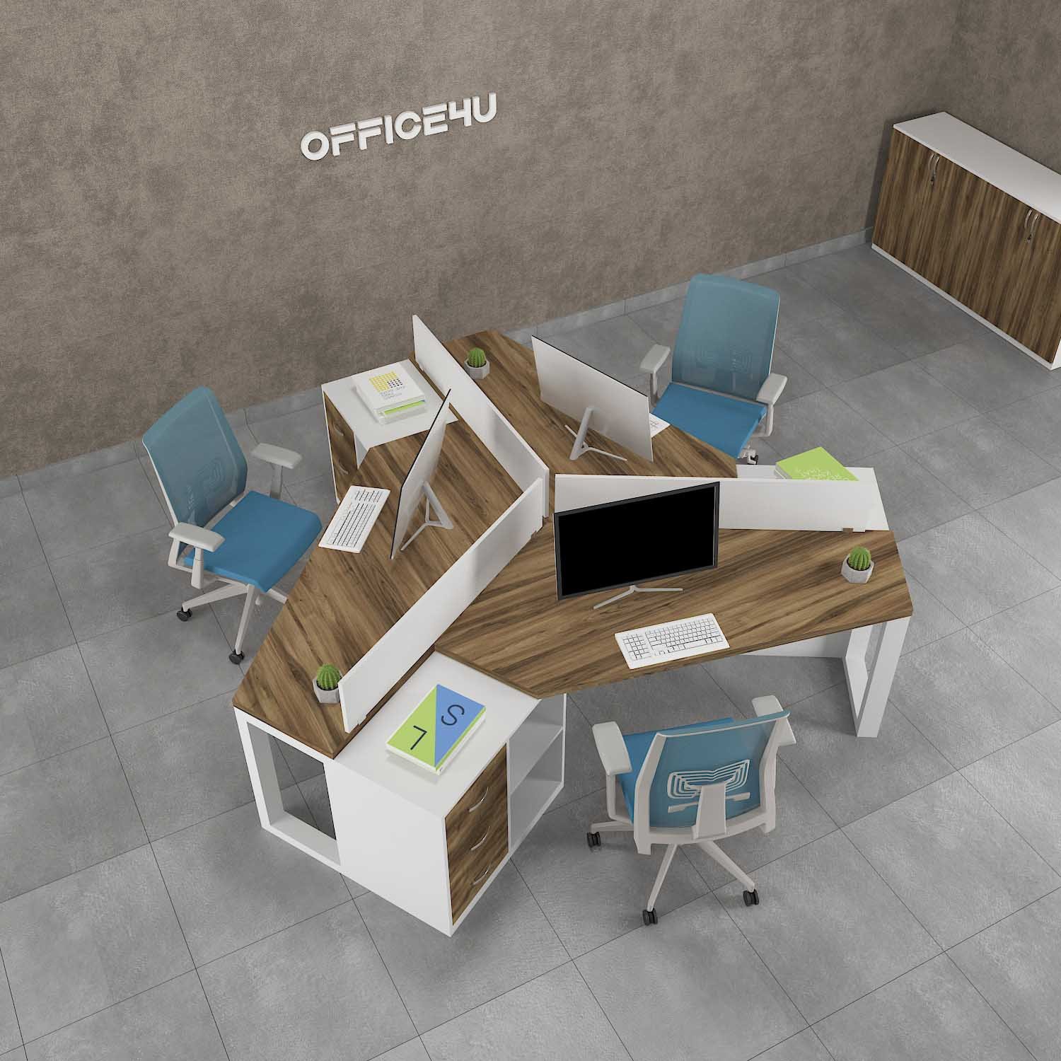 Amer Series Triangle Workstation Desk 1 triangle-Workstation-Desk
