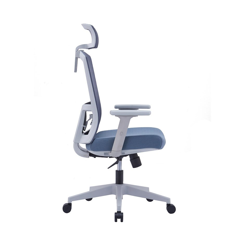 Aim Grey High Back Ergonomic Chair With Grey Nylon Glass Fiber Frame 2 Aim Grey High Back Ergonomic Chair With Grey Nylon Glass Fiber Frame - sides