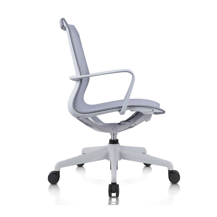 Bay Meeting Chair (Grey) With Plastic and glass fiber frame 2 Bay Meeting Chair (Grey) With Plastic and glass fiber frame - sides