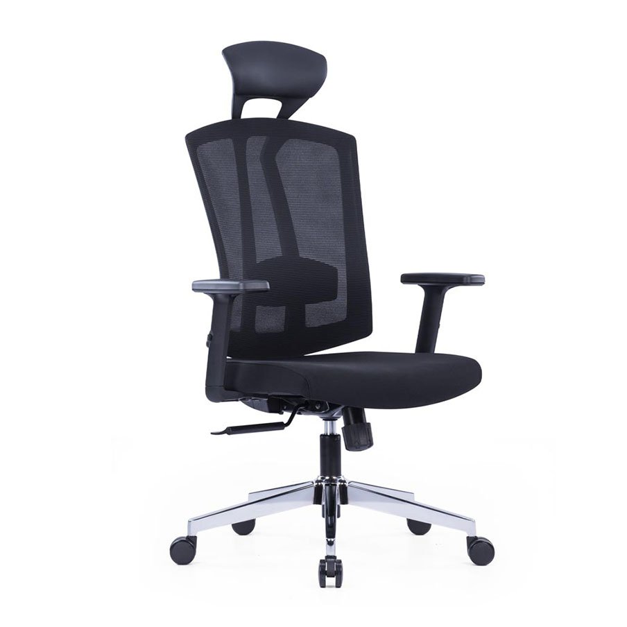 Macro Chrome Base Ergonomic Chair With Adjustable Lumbar Support 1 Macro Chrome Base Ergonomic Chair With Adjustable Lumbar Support - Sides