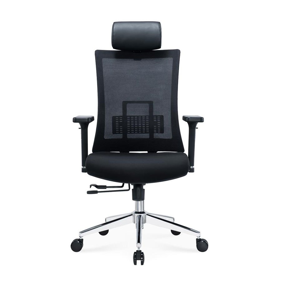 Wisdom Ergonomic Chair: Nylon Glass Fiber Frame With Adjustable PU Headrest 2 Wisdom-Executive-Chair-Front