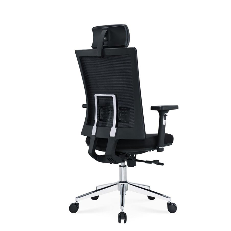 Wisdom Ergonomic Chair: Nylon Glass Fiber Frame With Adjustable PU Headrest 3 Wisdom-Executive-Chair-Back