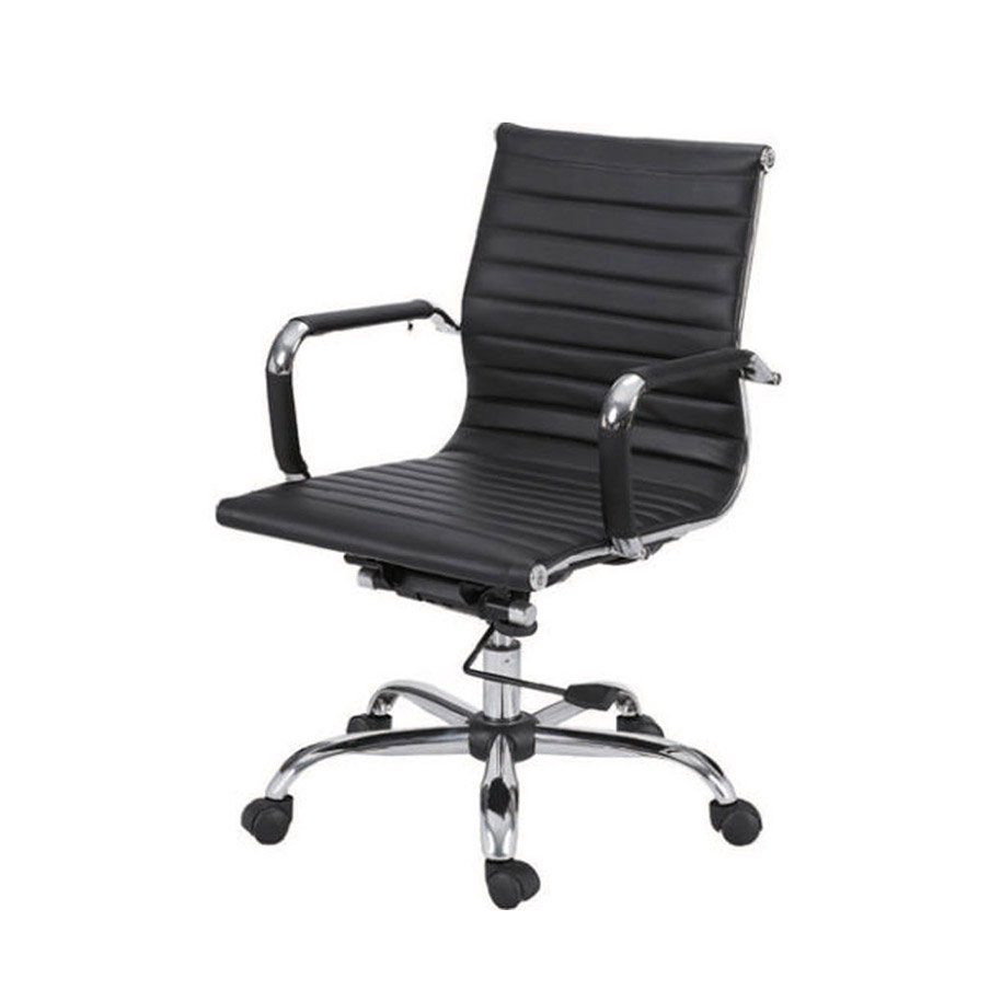York Low Back Office Chair With chrome arms and tilting mechanism 1 York Low Back Office Chair With chrome arms and tilting mechanism - front