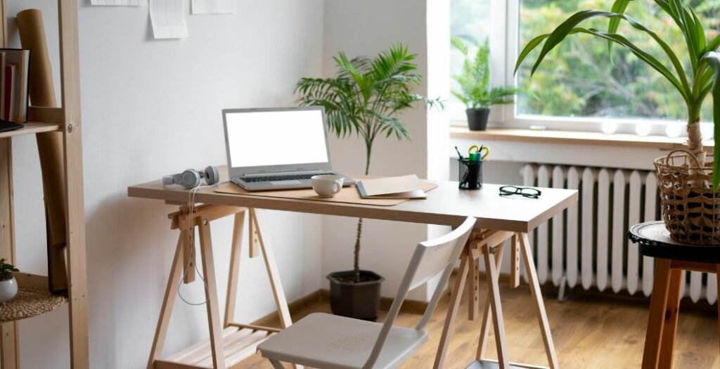 What is Office Furniture? A Comprehensive Guide to Office Furniture 3 photo of photo high angle office desk and chair arrangement on home office