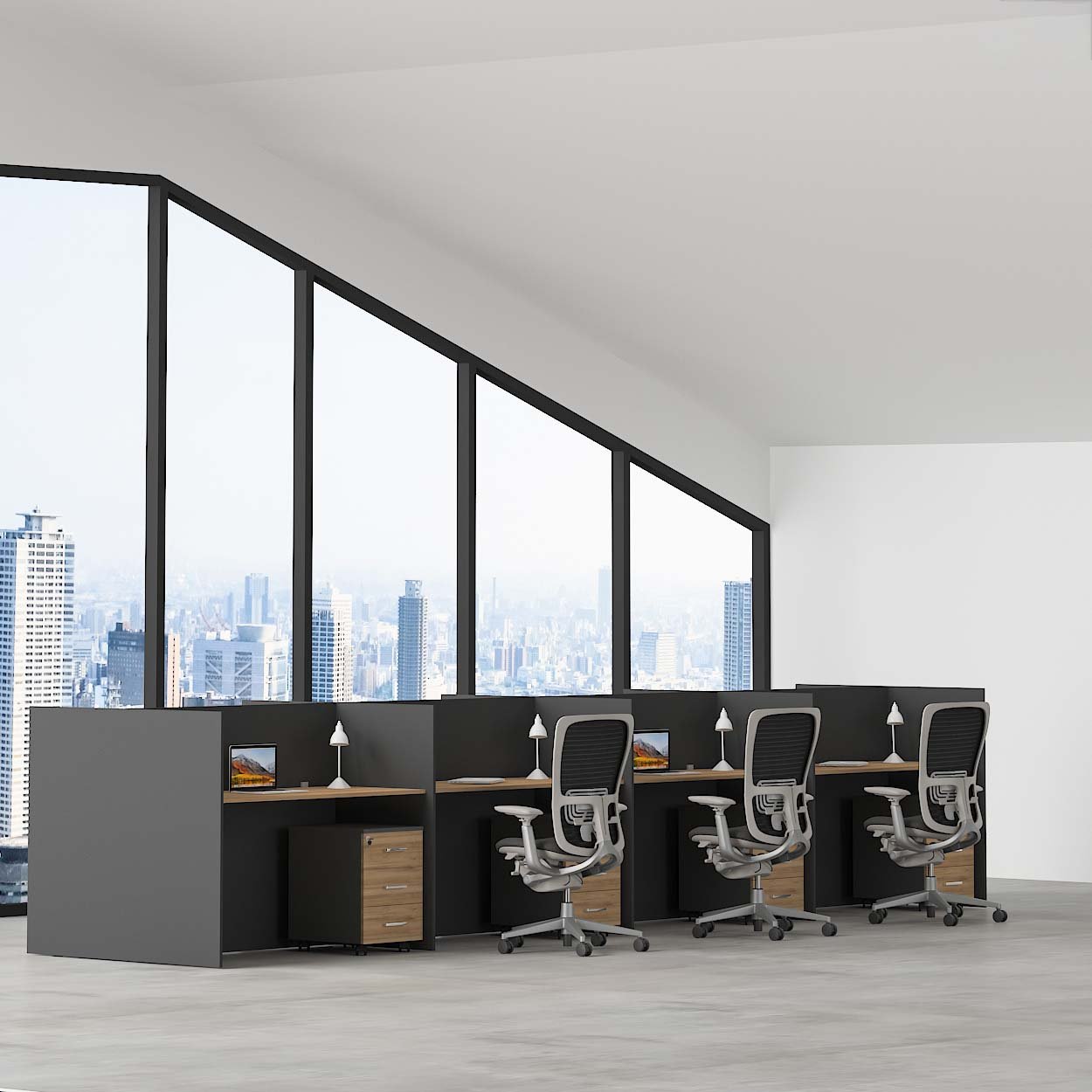 Horizon Office Workstations Cubicles | 8 person Workstation desk 2 Workstations Cubicles dubai