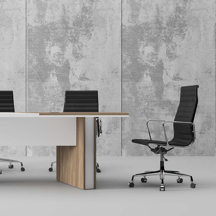 Carl Meeting Room Table | Dual Color (White & Wooden Finish) 3 Carl meeting table