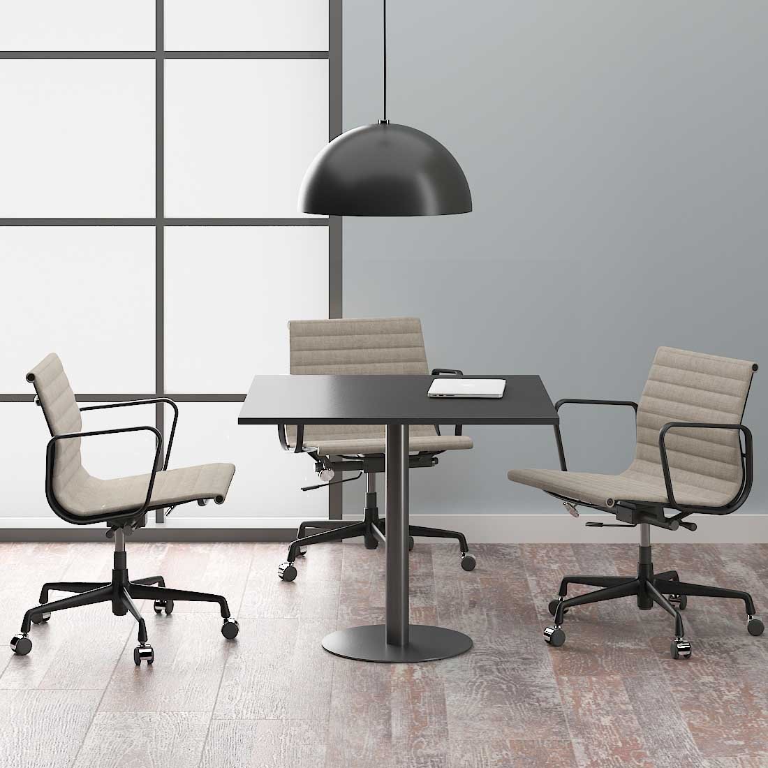 Onyx Black Base Square Table for Office 1 square table for office
