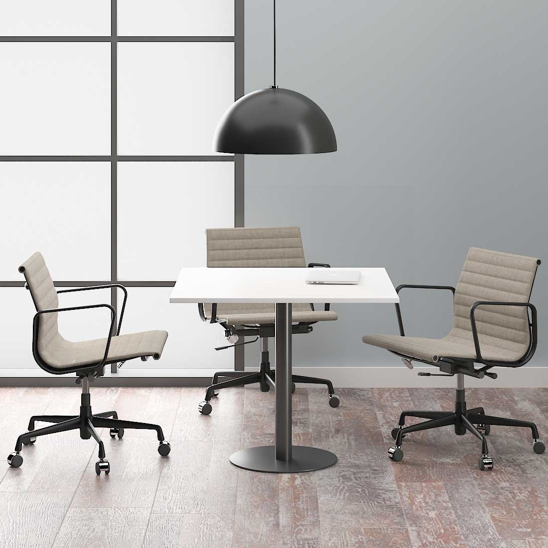 Onyx Black Base Square Table for Office 2 square meeting table