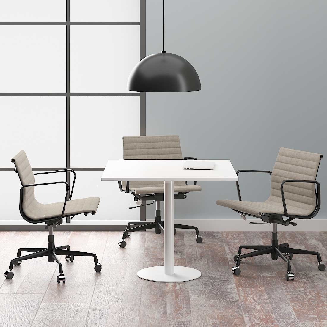 Onyx White Base Square Meeting Table 1 square meeting table