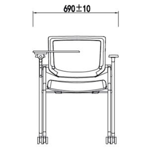 Lagos Training Chair with Wheels | White | Educational Chair 6 size 02 1
