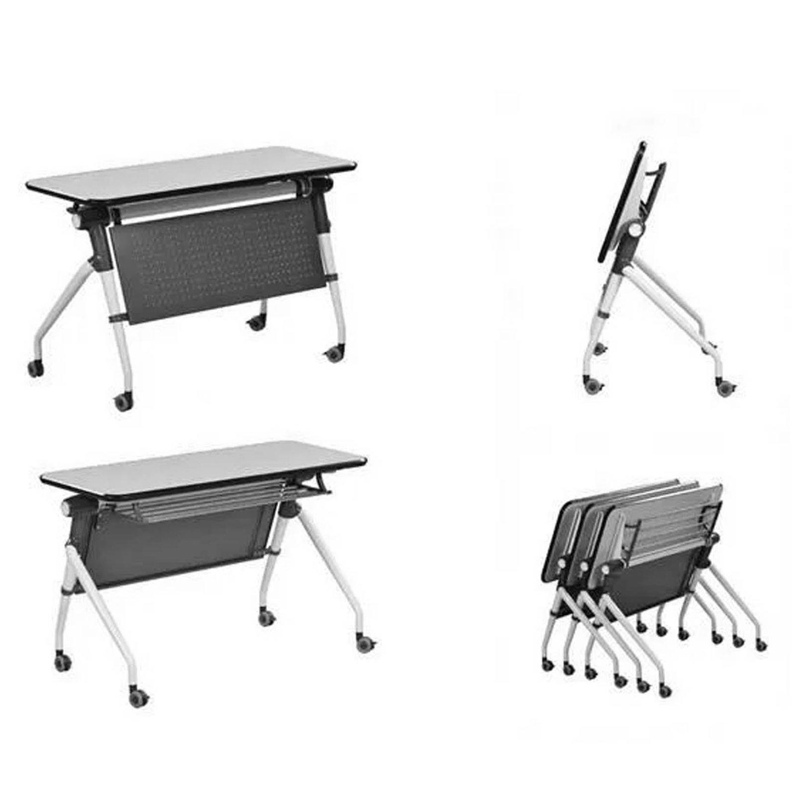 A- Series Foldable Training Desk 4 Folding Table - Office Folding Tables in Dubai