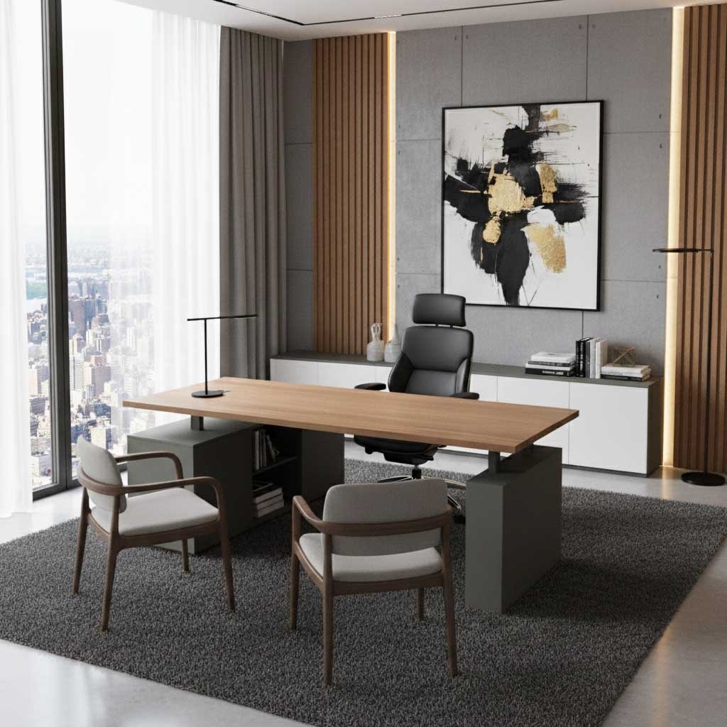Luxe Executive Standing Desk | Height Adjustable Desk 1 Executive Standing Desk